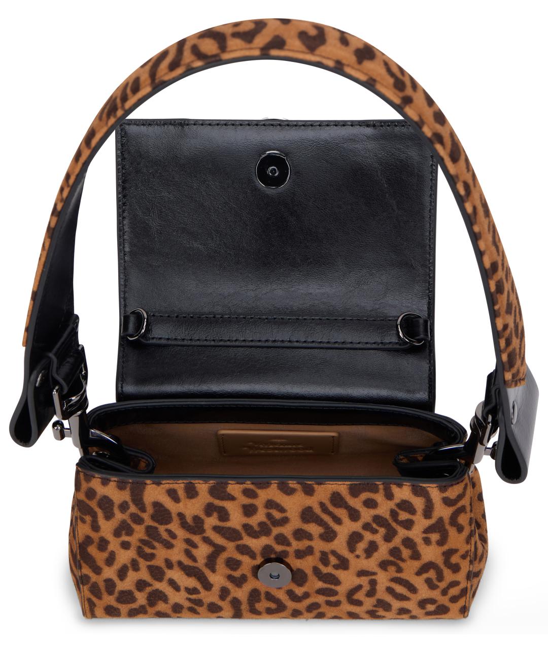 VIVIENNE WESTWOOD Коричневая сумка с короткими ручками, фото 4