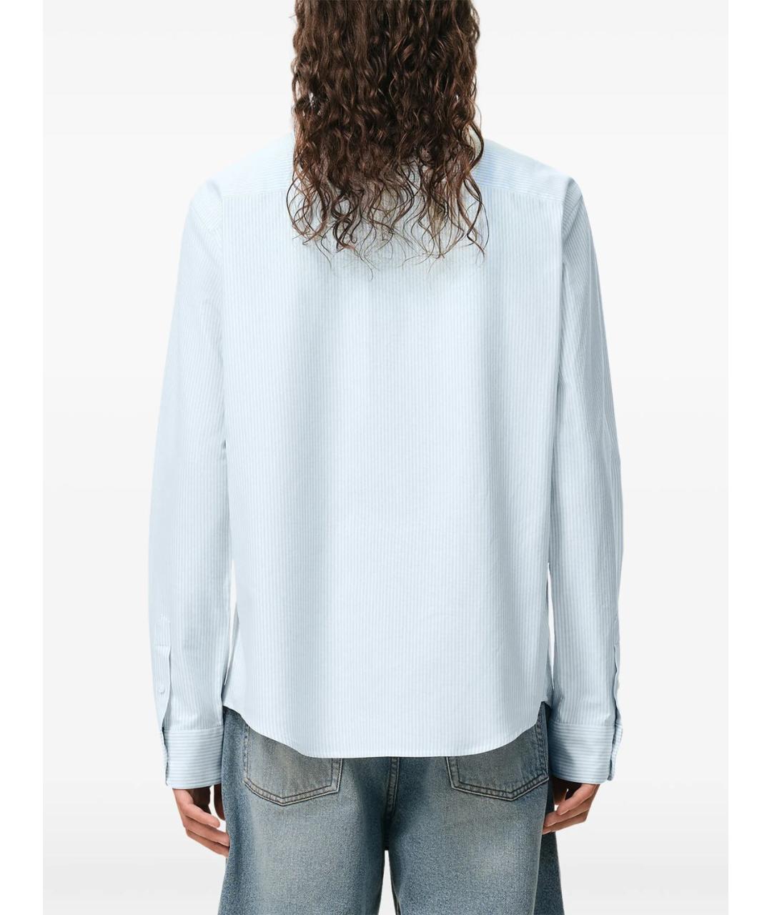 Ami Paris Голубая хлопковая кэжуал рубашка, фото 5