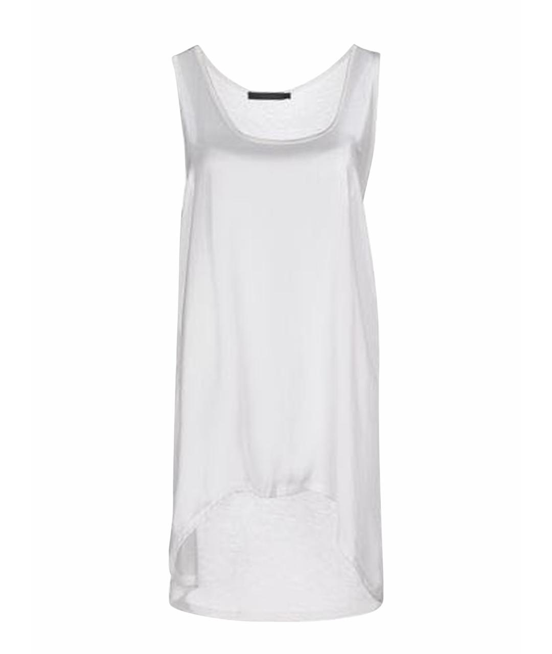 LES COPAINS Белая атласная майка, фото 1