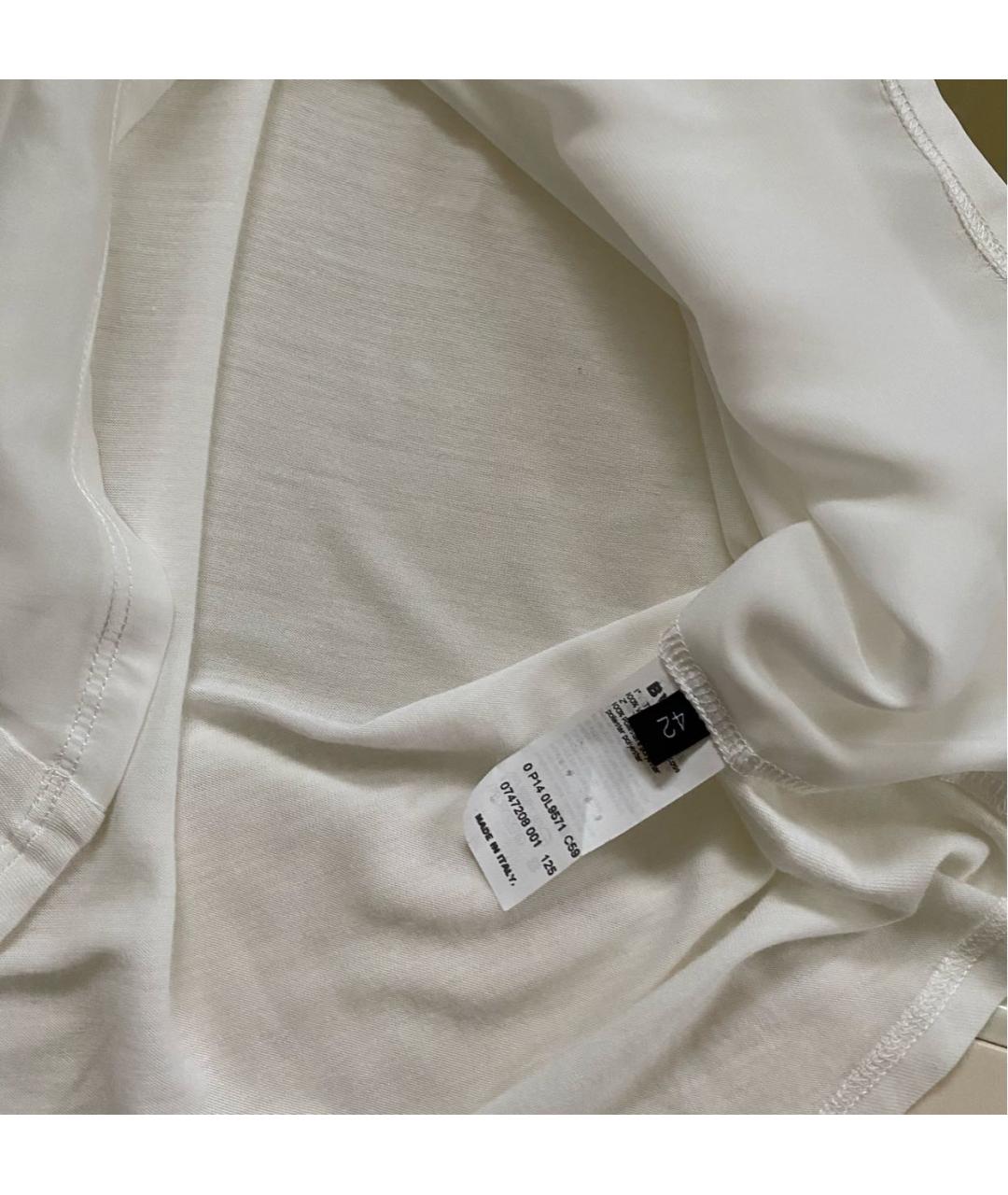 LES COPAINS Белая атласная майка, фото 8