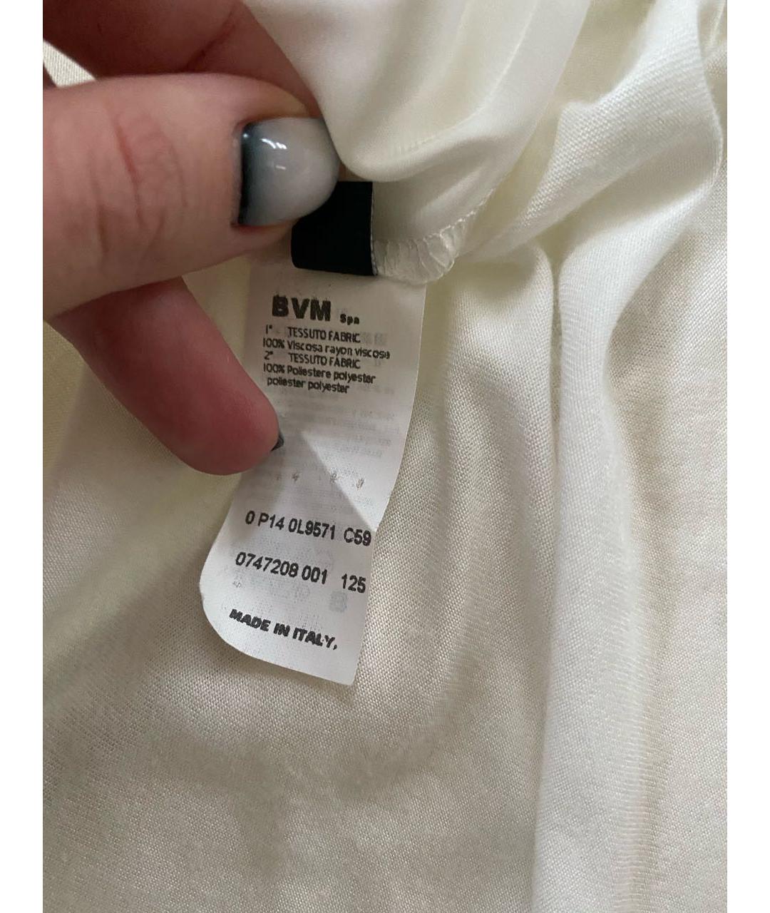 LES COPAINS Белая атласная майка, фото 7