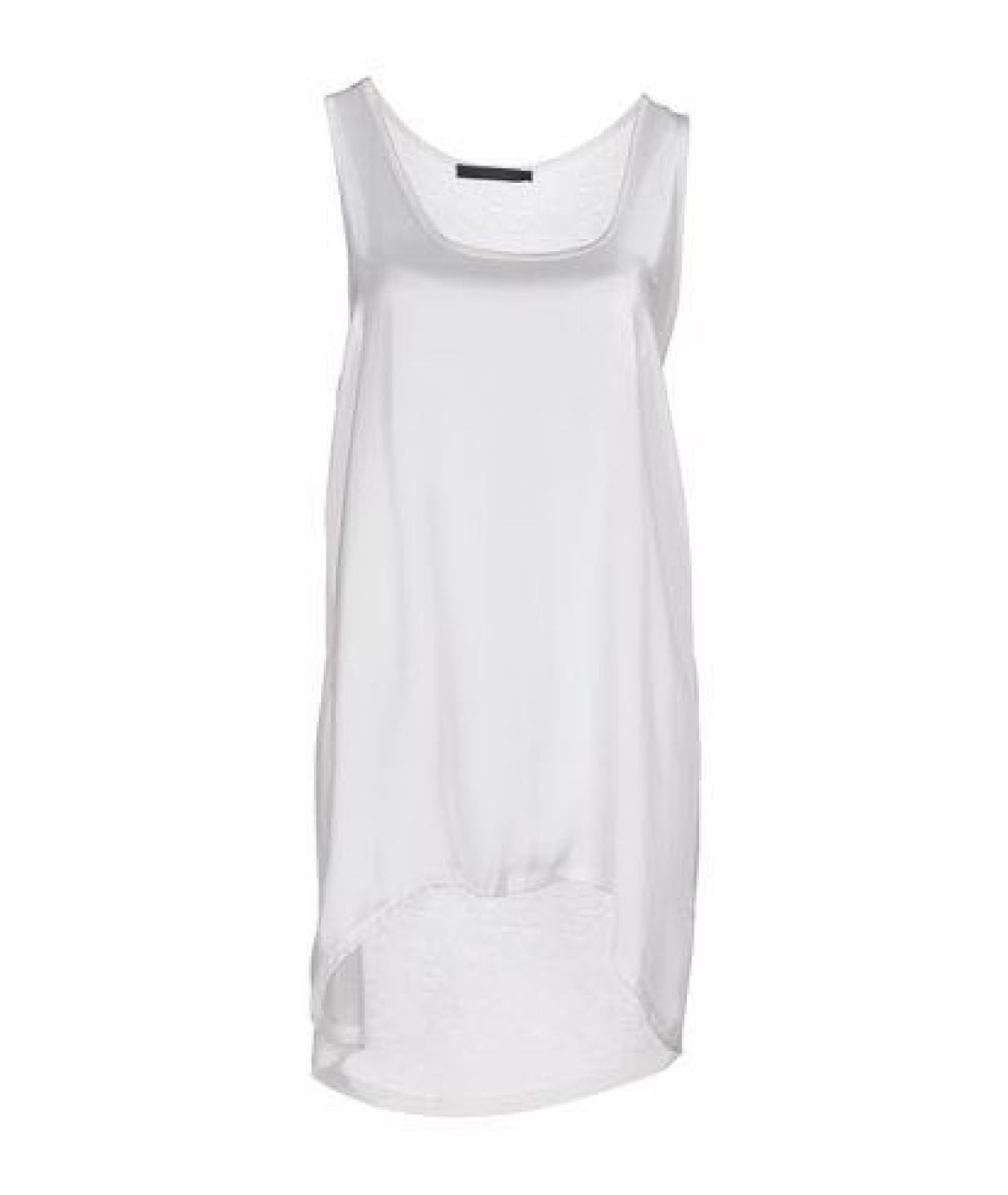 LES COPAINS Белая атласная майка, фото 9