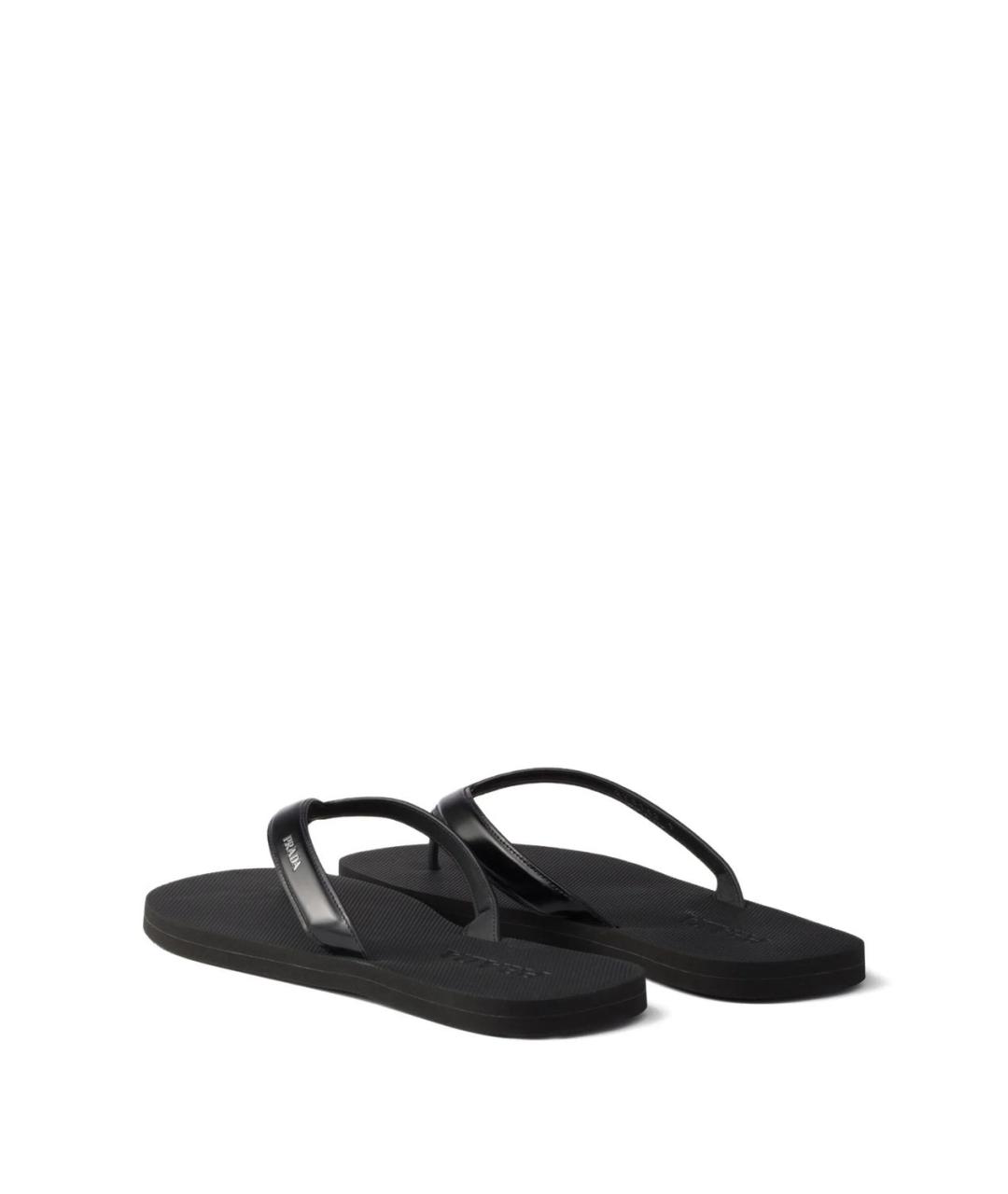 PRADA Черные шлепанцы, фото 4