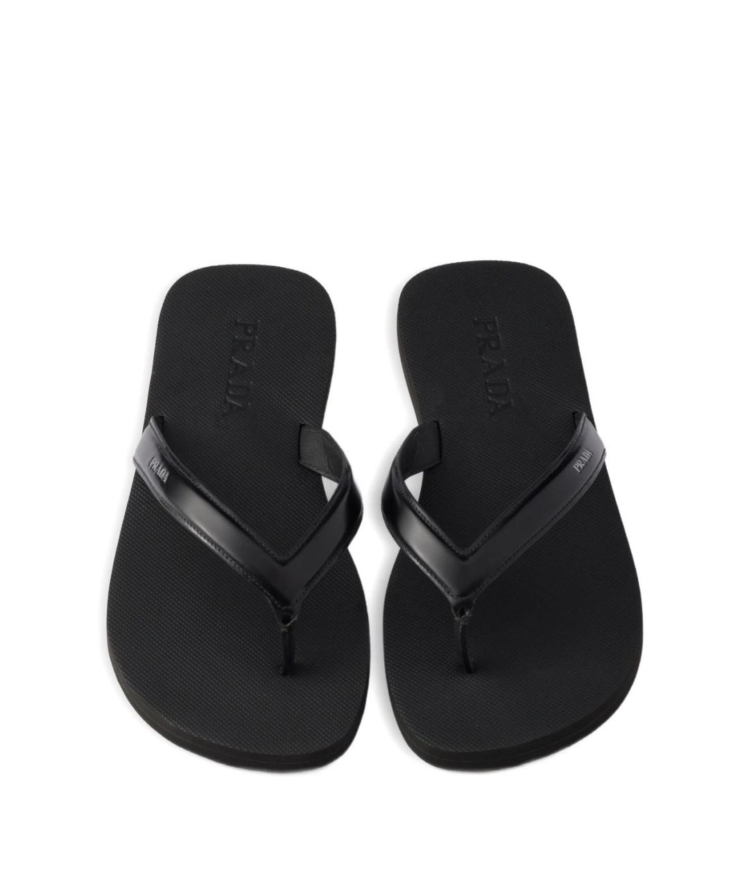 PRADA Черные шлепанцы, фото 3