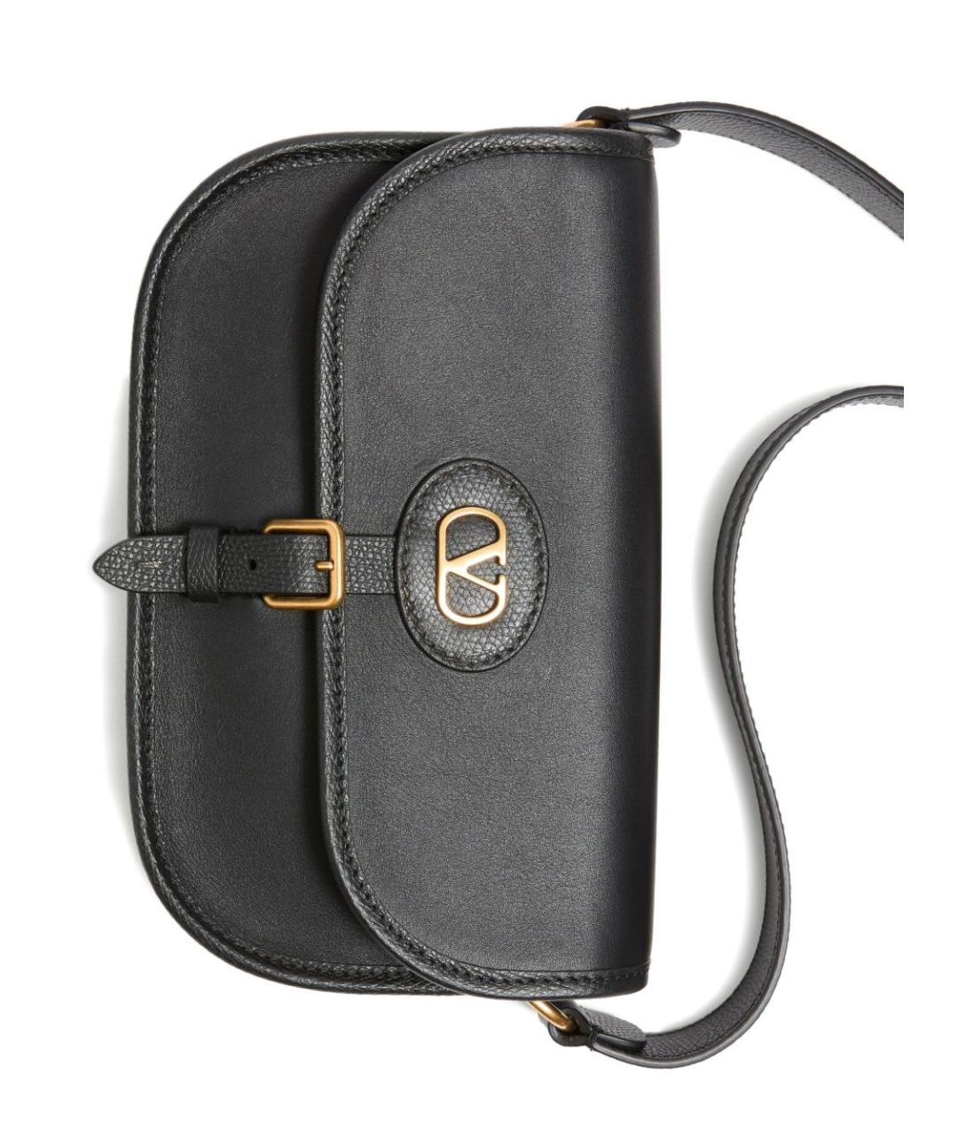 VALENTINO Черная кожаная сумка на плечо, фото 3