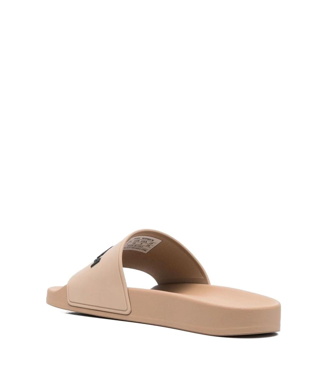 BALENCIAGA Бежевые резиновые шлепанцы, фото 2