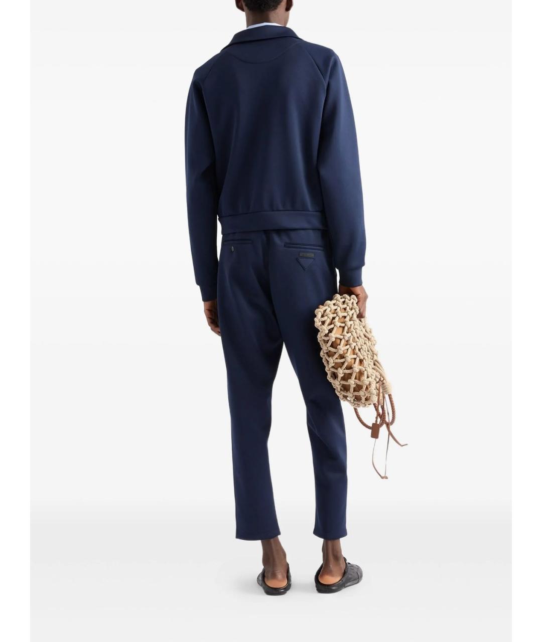 PRADA Синие повседневные брюки, фото 2