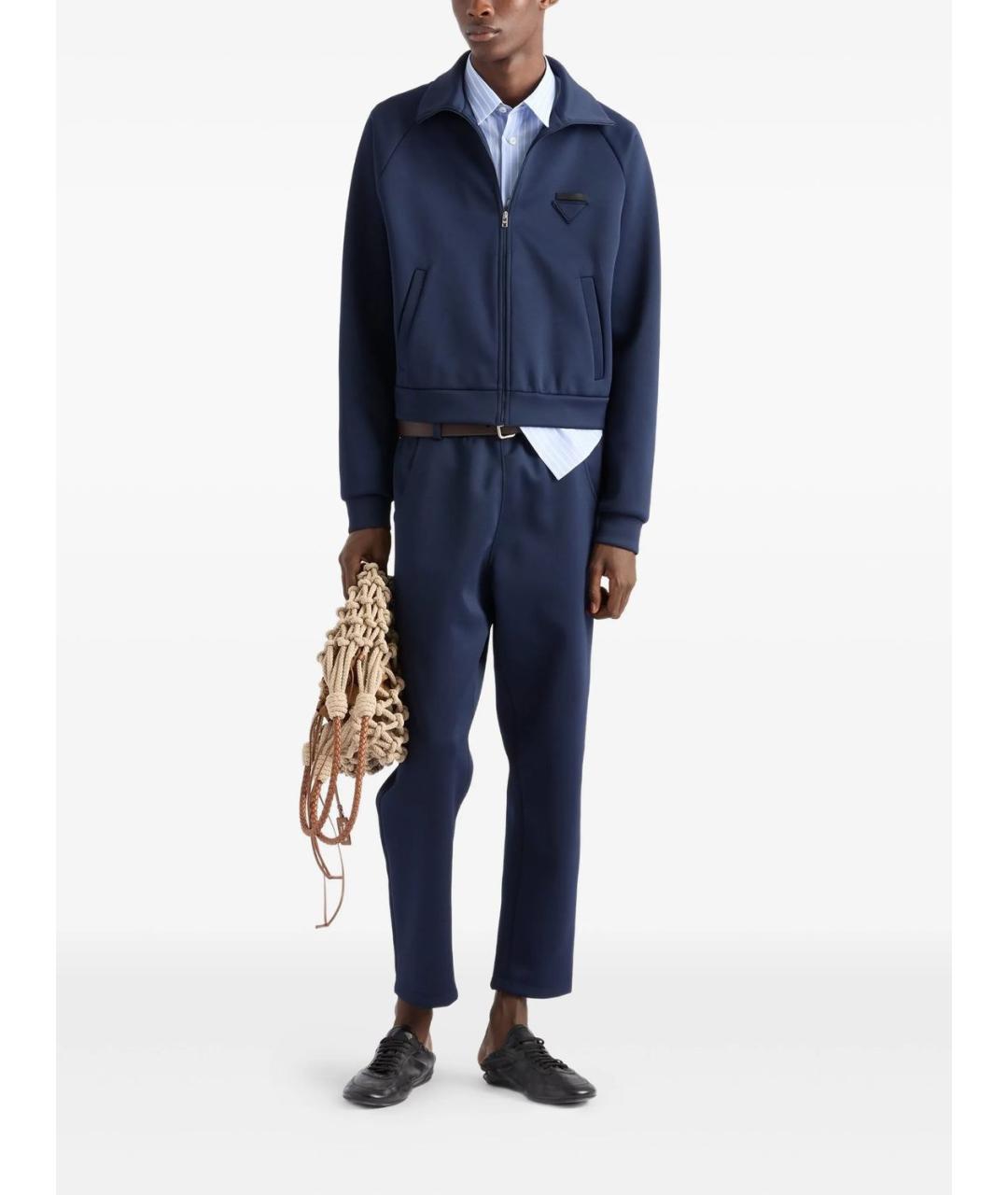 PRADA Синие повседневные брюки, фото 3