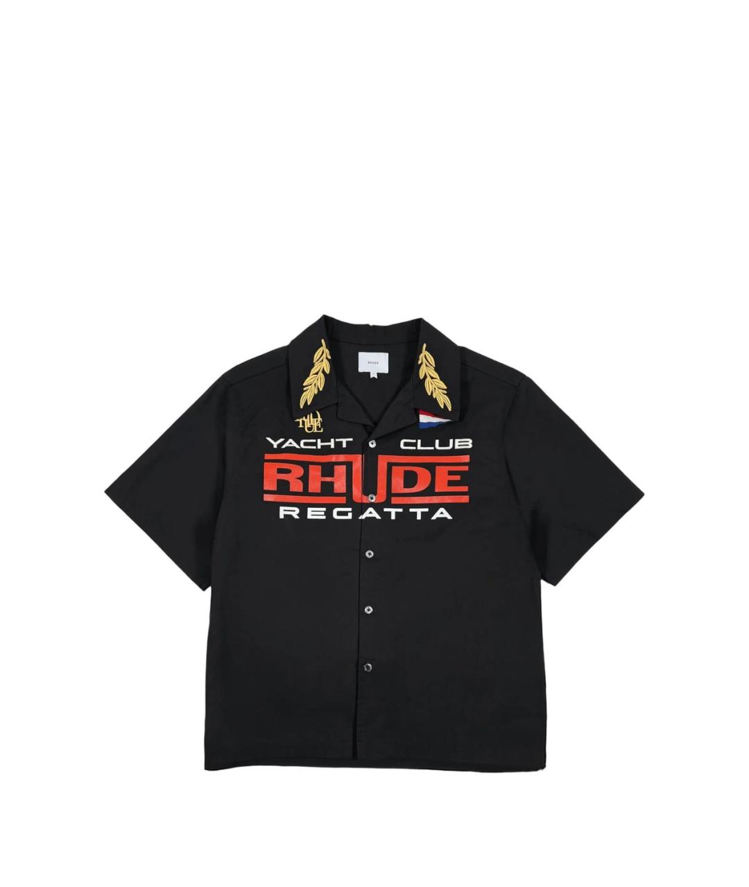 RHUDE Черная хлопковая кэжуал рубашка, фото 1