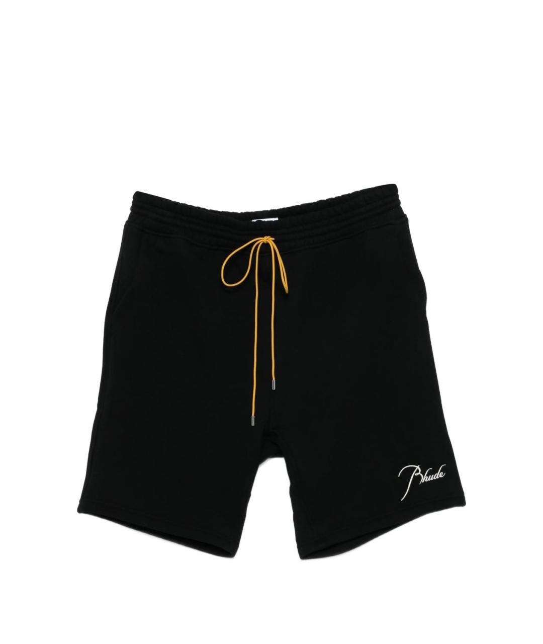 RHUDE Черные хлопковые шорты, фото 1