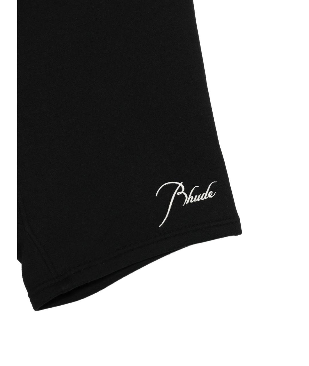 RHUDE Черные хлопковые шорты, фото 2