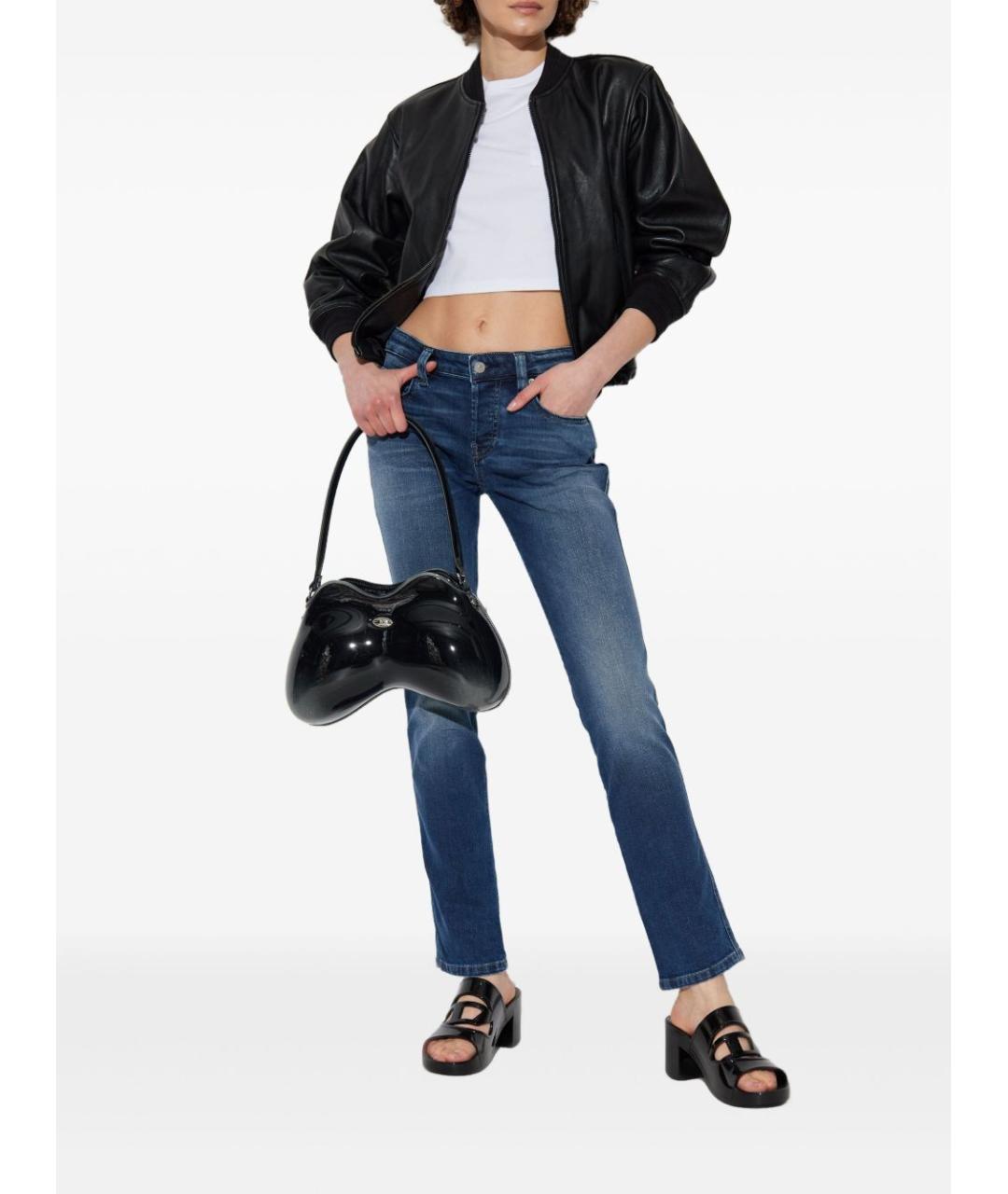 DIESEL Синие хлопковые прямые джинсы, фото 2