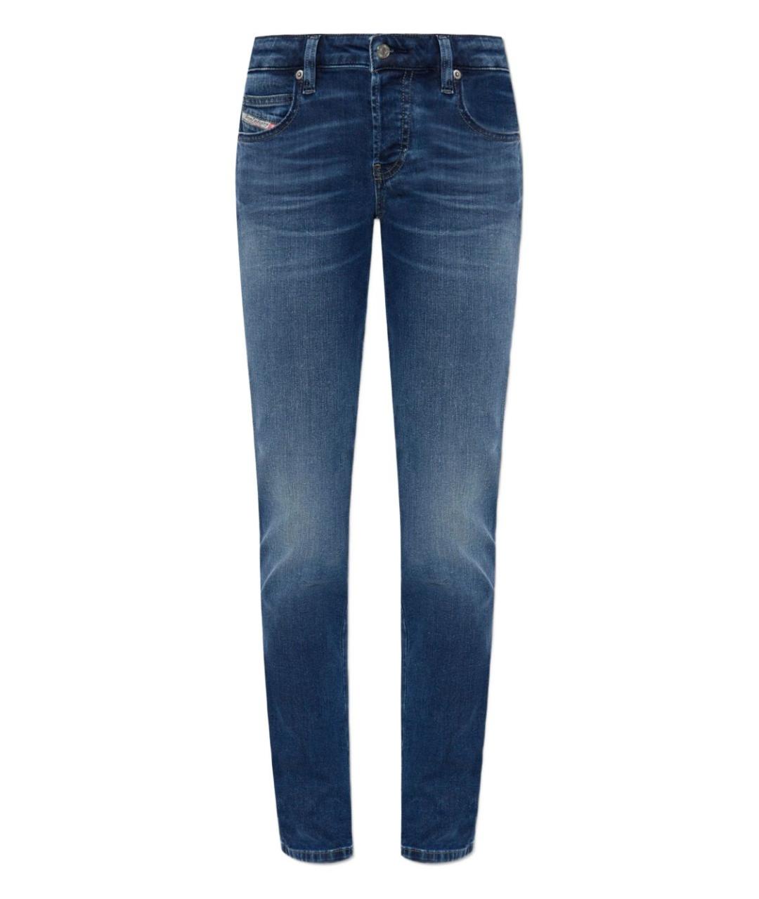 DIESEL Синие хлопковые прямые джинсы, фото 1