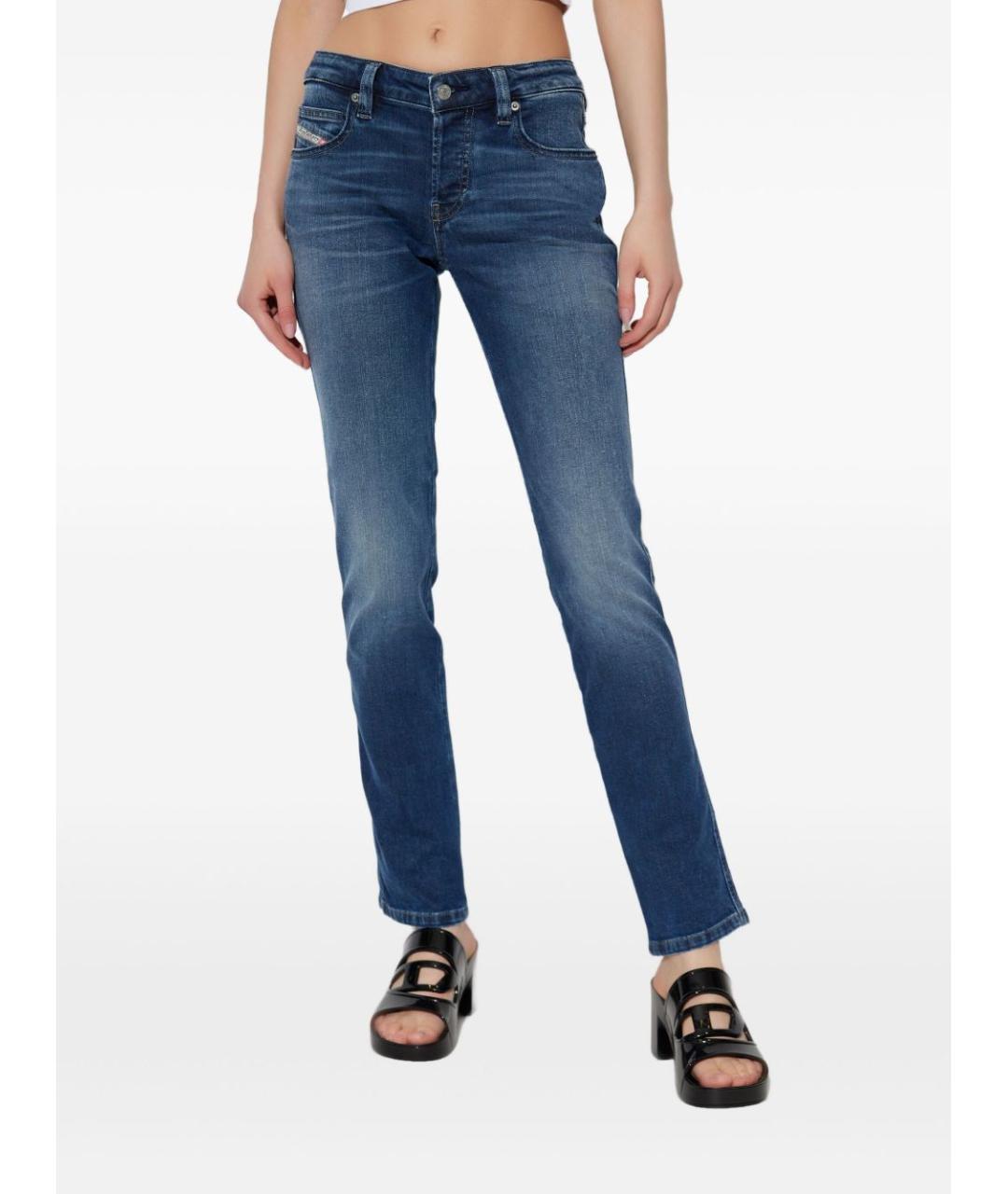 DIESEL Синие хлопковые прямые джинсы, фото 3