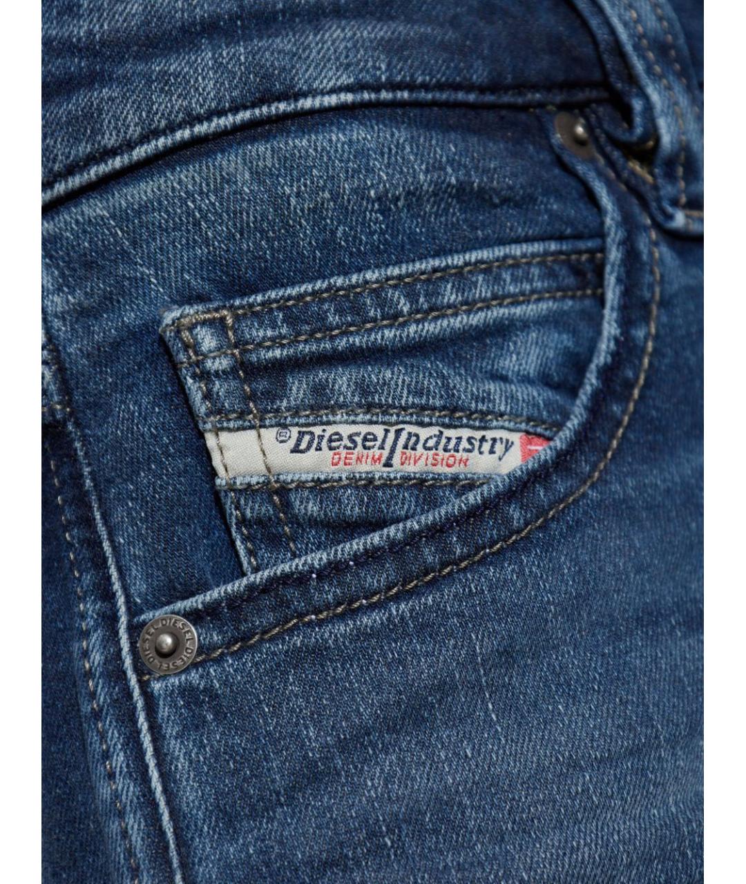 DIESEL Синие хлопковые прямые джинсы, фото 5