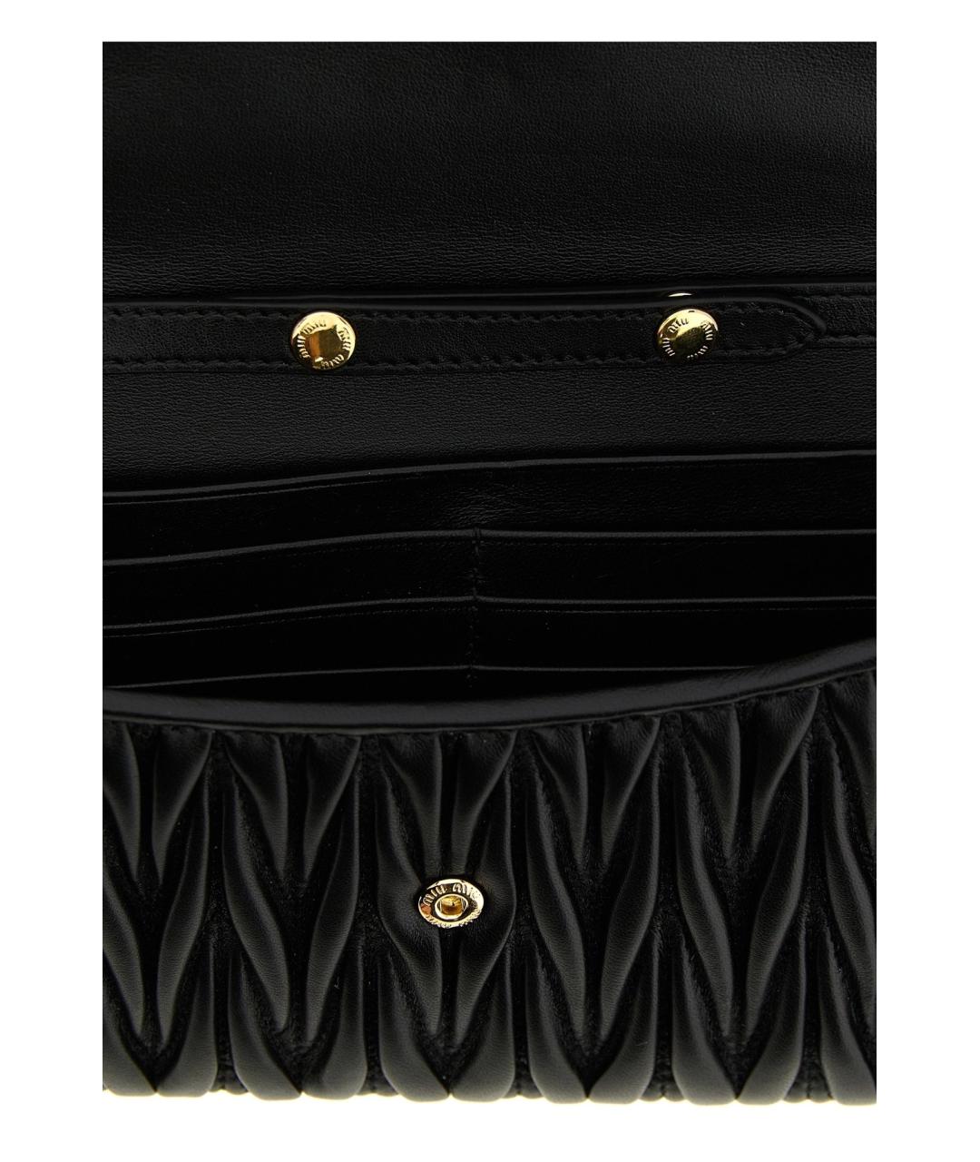 MIU MIU Черная кожаная сумка через плечо, фото 5