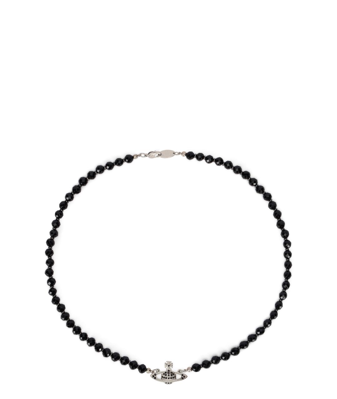 VIVIENNE WESTWOOD Черное металлическое колье, фото 1