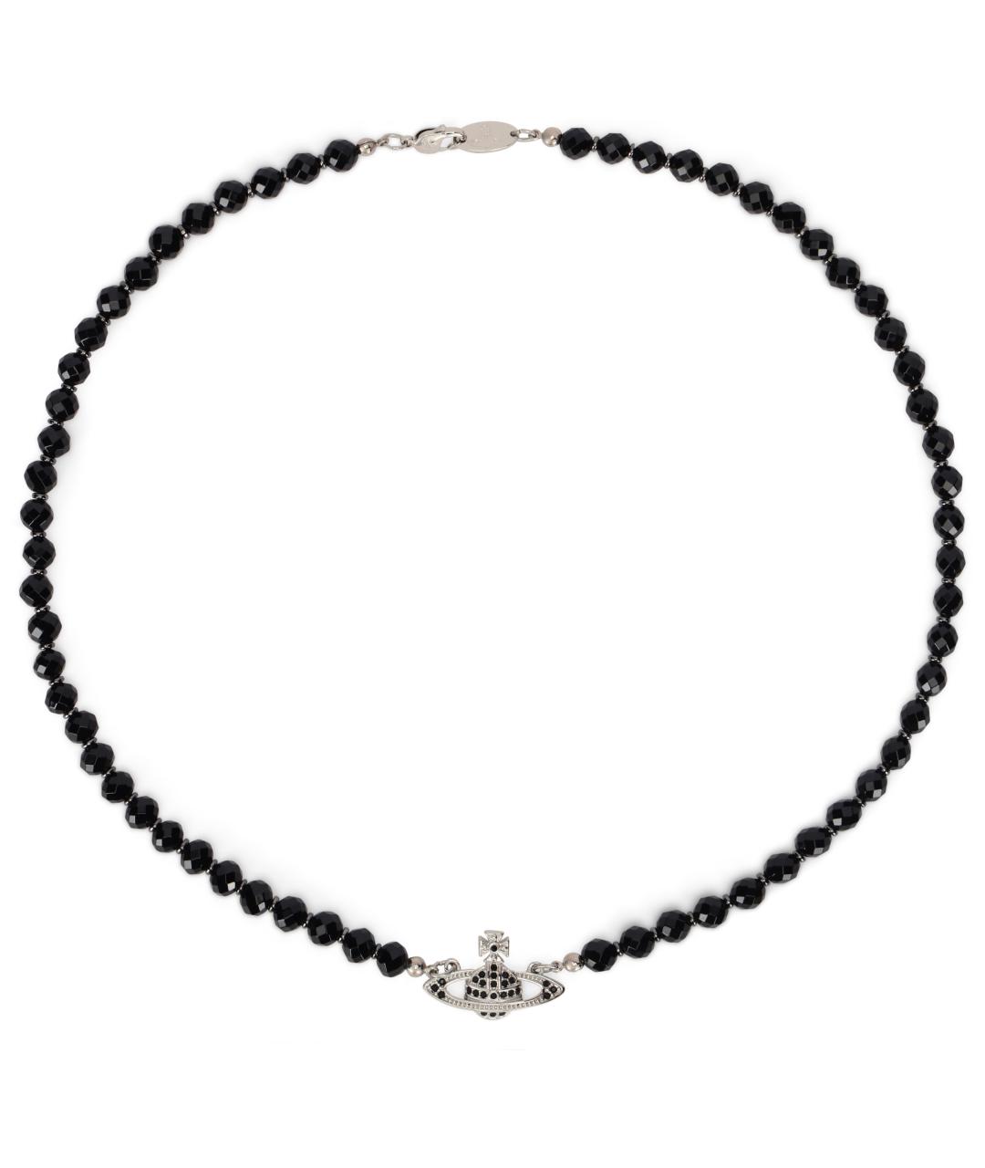 VIVIENNE WESTWOOD Черное металлическое колье, фото 2