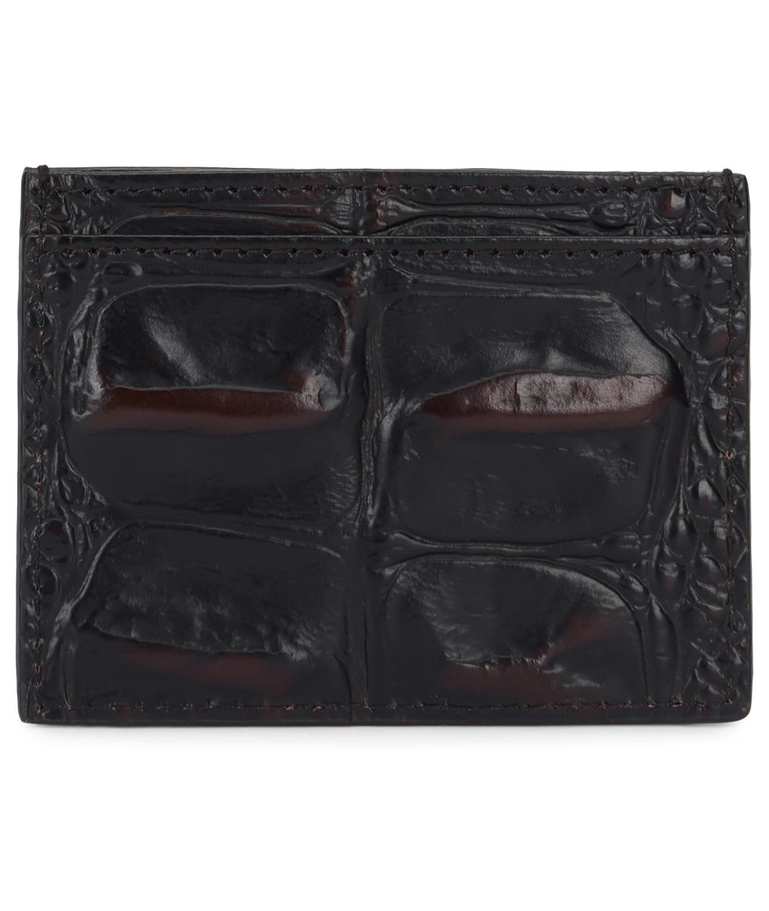 VIVIENNE WESTWOOD Коричневый кожаный кардхолдер, фото 3