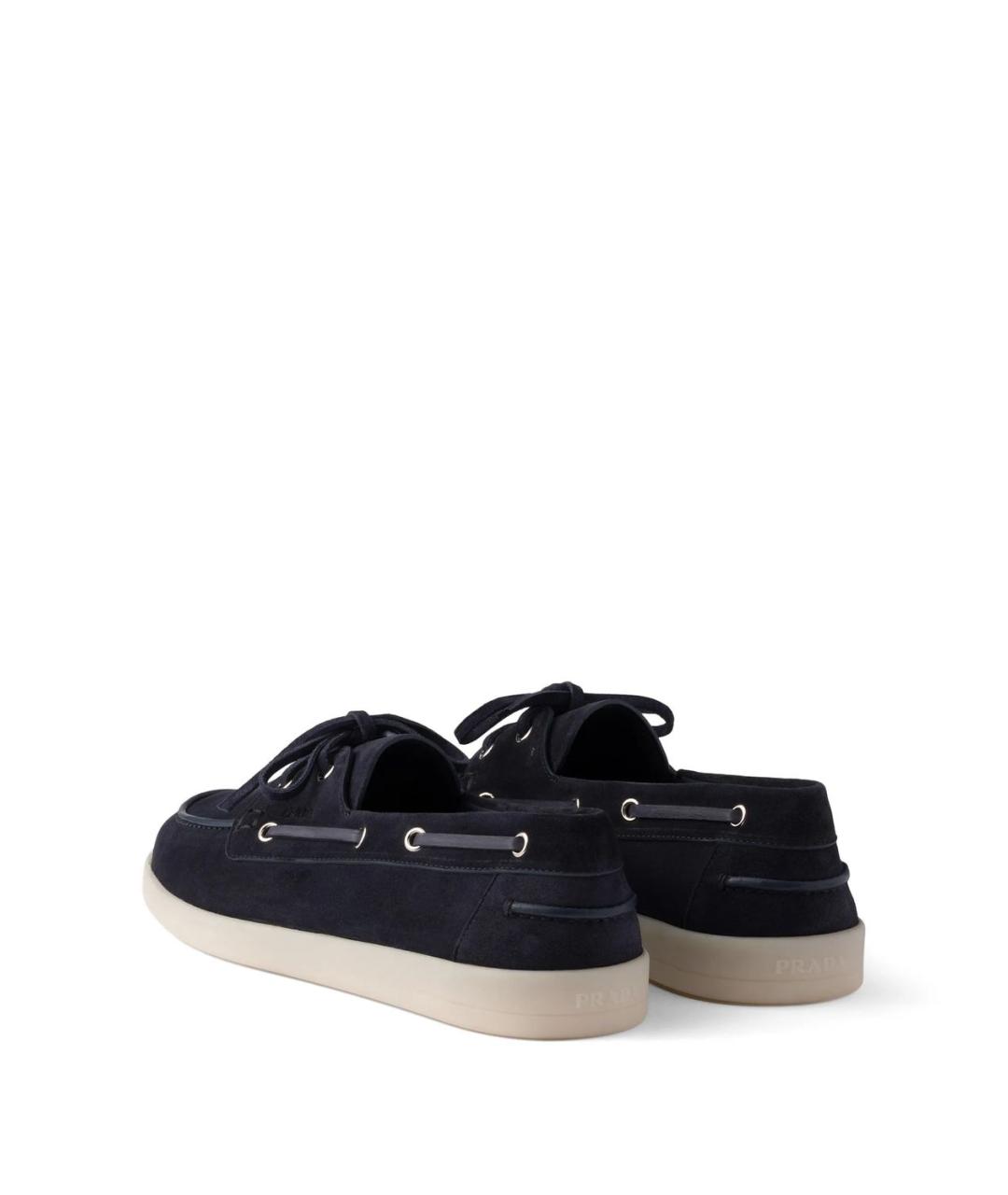 PRADA Темно-синие кожаные лоферы, фото 4