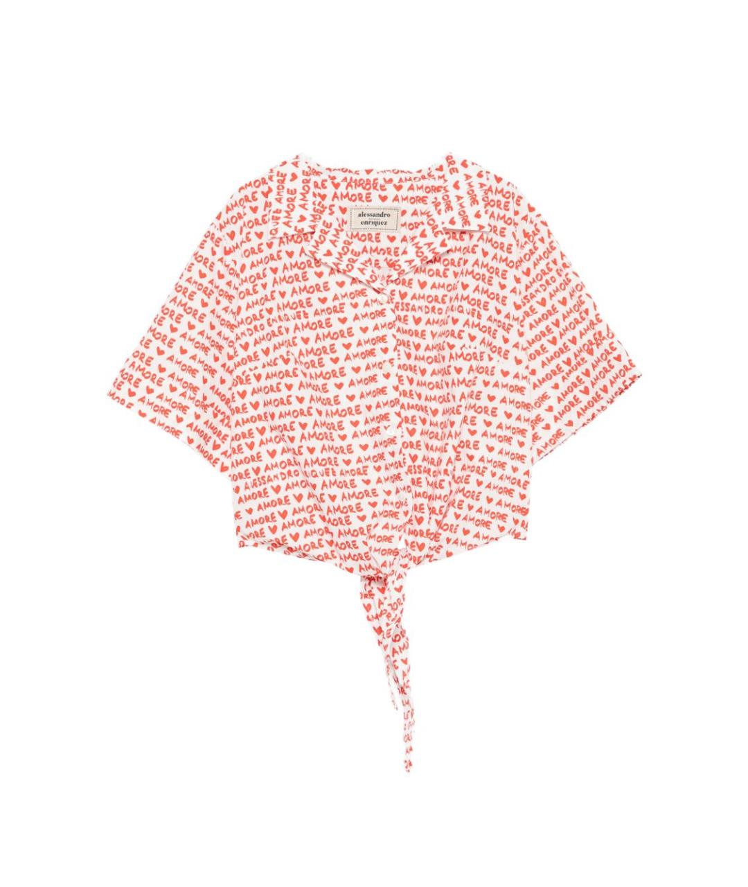 ALESSANDRO ENRIQUEZ Красная хлопковая рубашка, фото 1