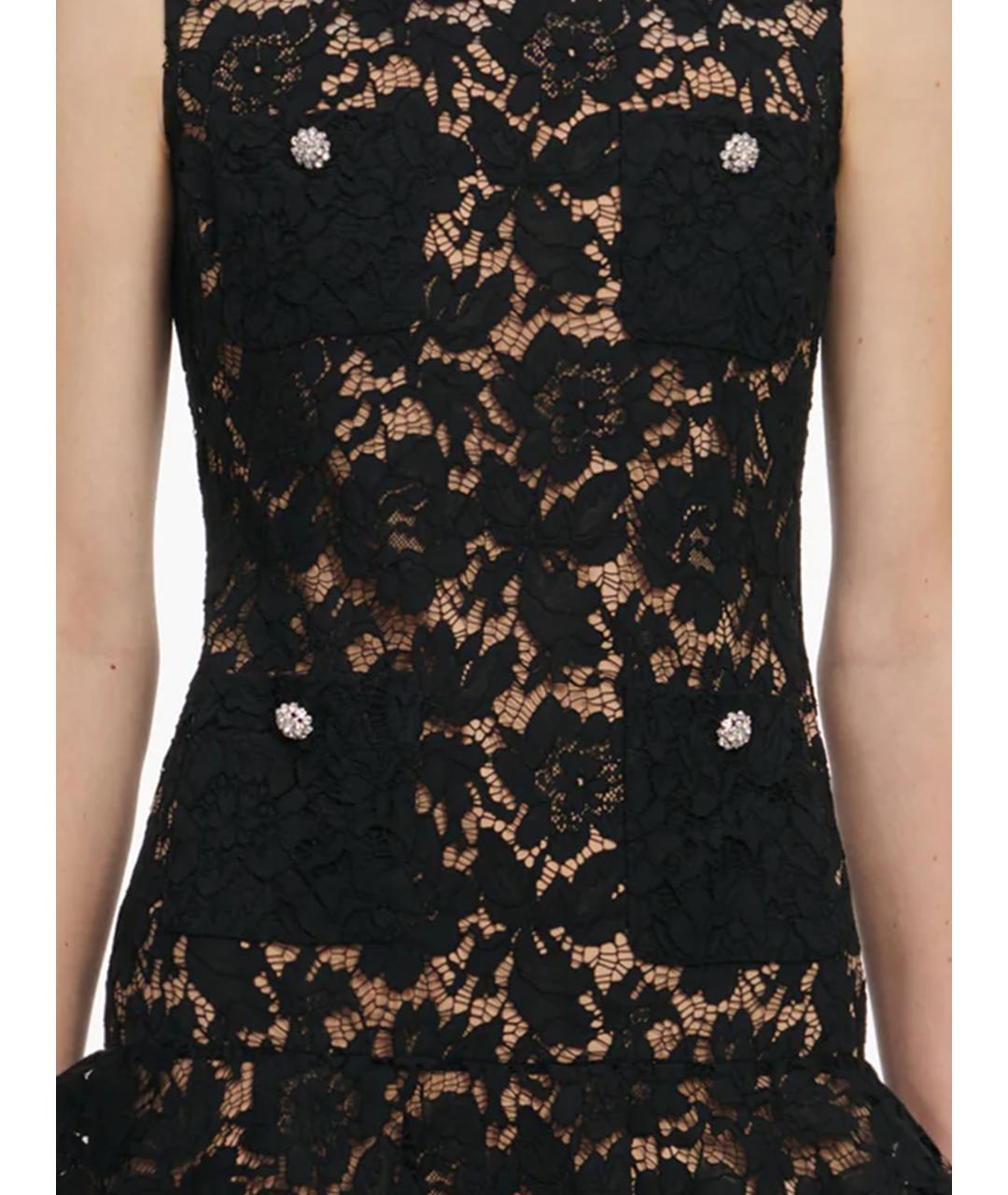 SELF-PORTRAIT Черное полиамидовое вечернее платье, фото 3