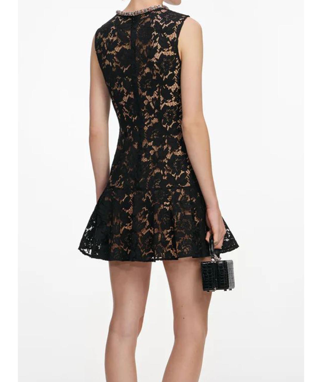 SELF-PORTRAIT Черное полиамидовое вечернее платье, фото 4