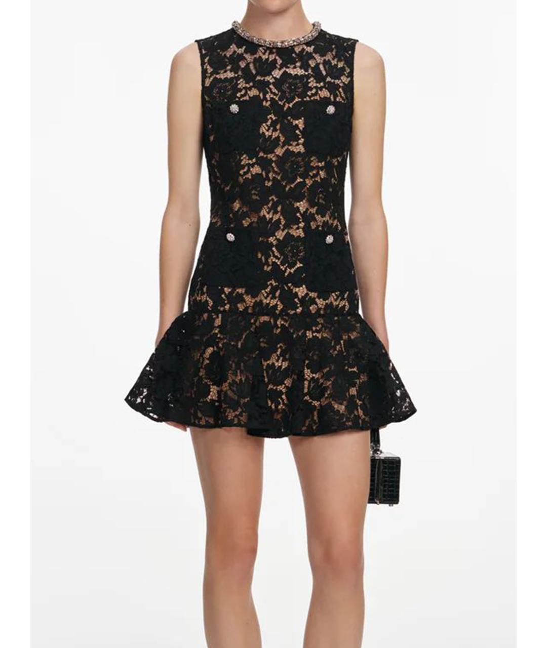 SELF-PORTRAIT Черное полиамидовое вечернее платье, фото 5