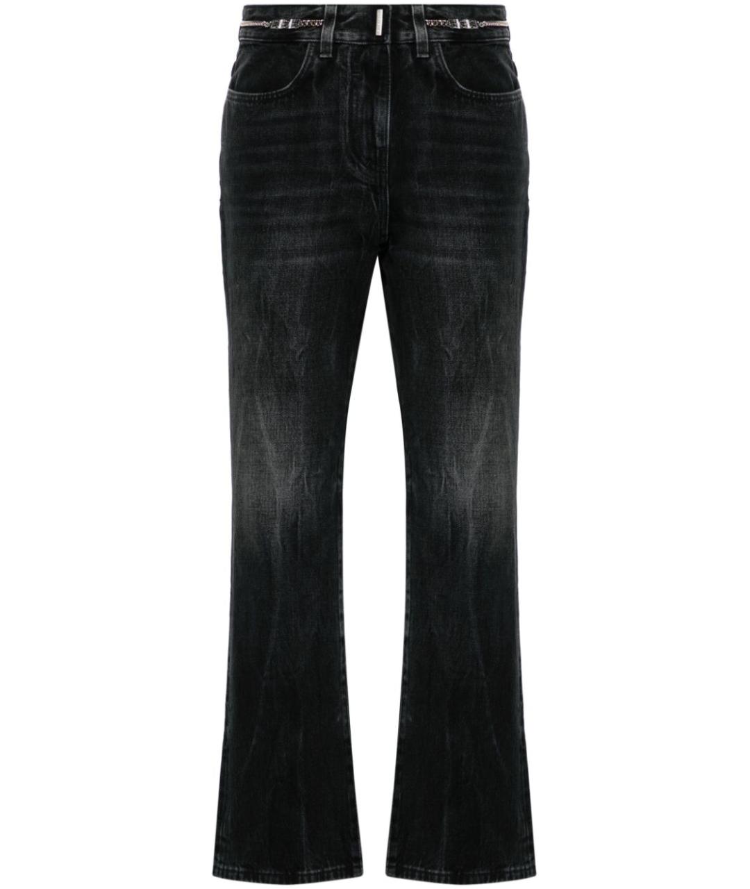 GIVENCHY Черные хлопковые прямые джинсы, фото 1