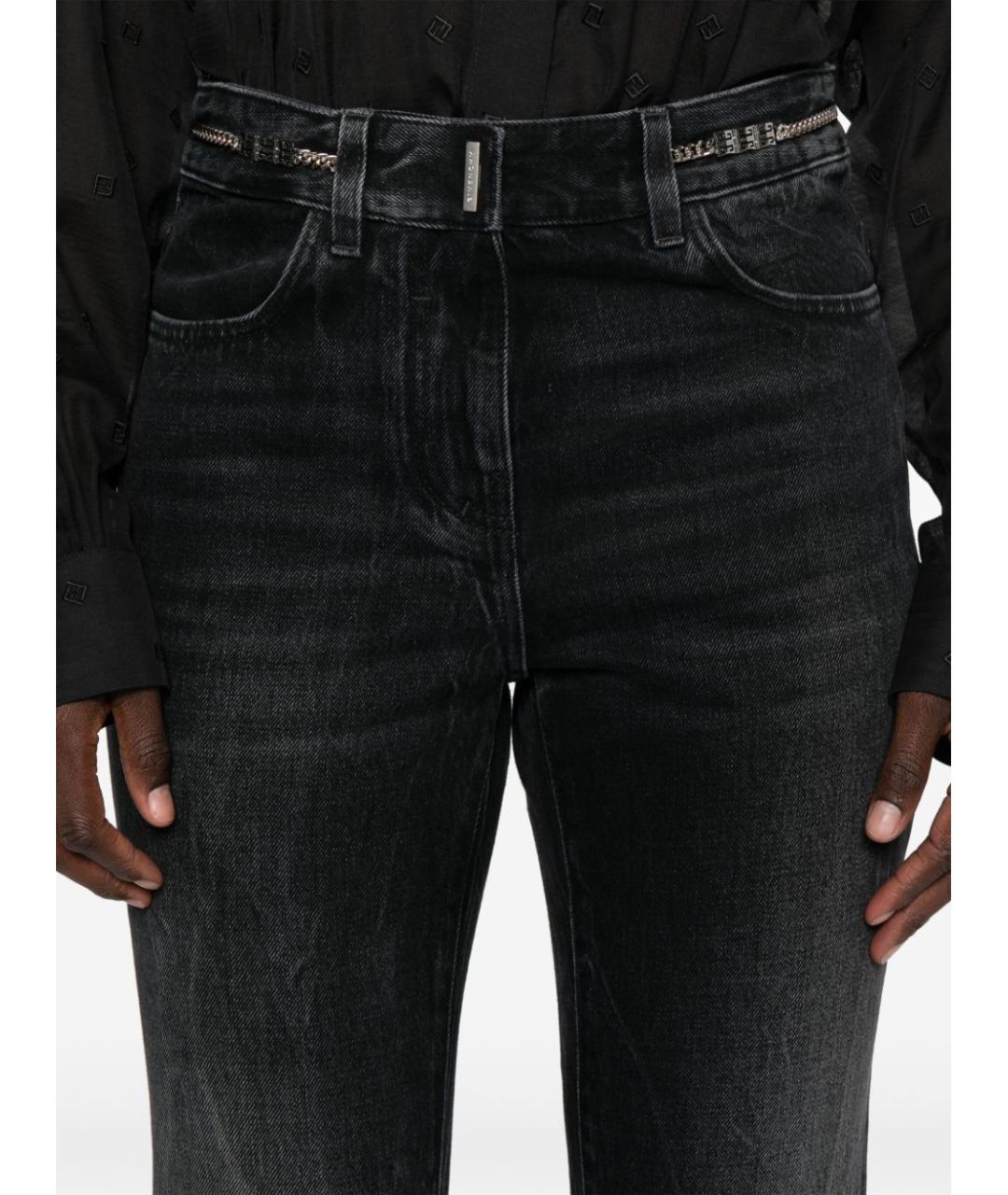 GIVENCHY Черные хлопковые прямые джинсы, фото 2