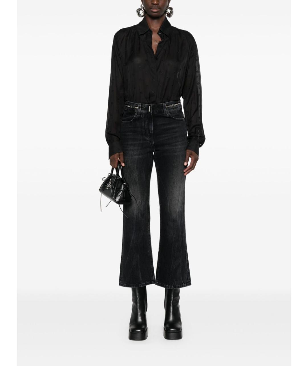 GIVENCHY Черные хлопковые прямые джинсы, фото 3