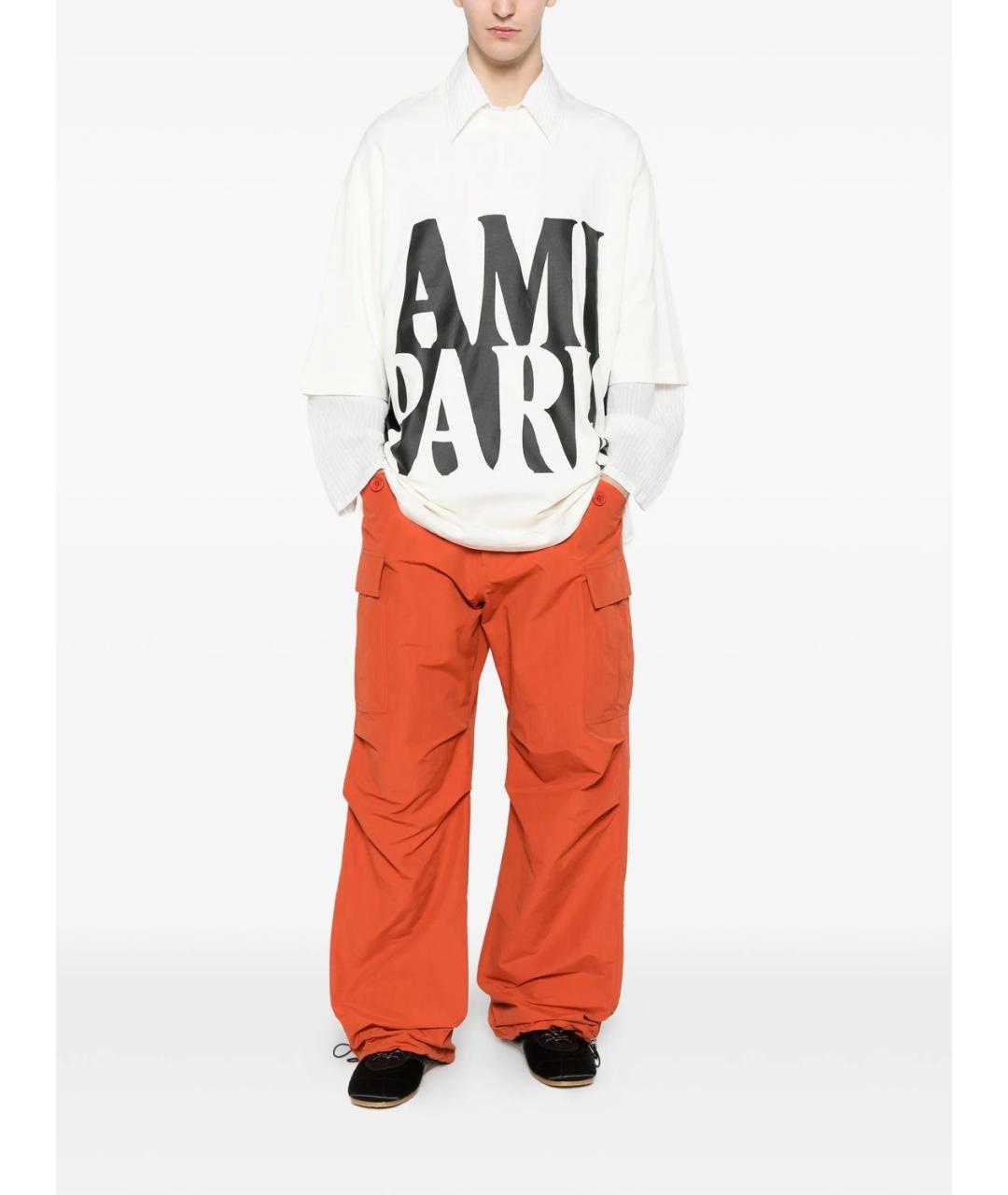 Ami Paris Белая хлопковая футболка, фото 5