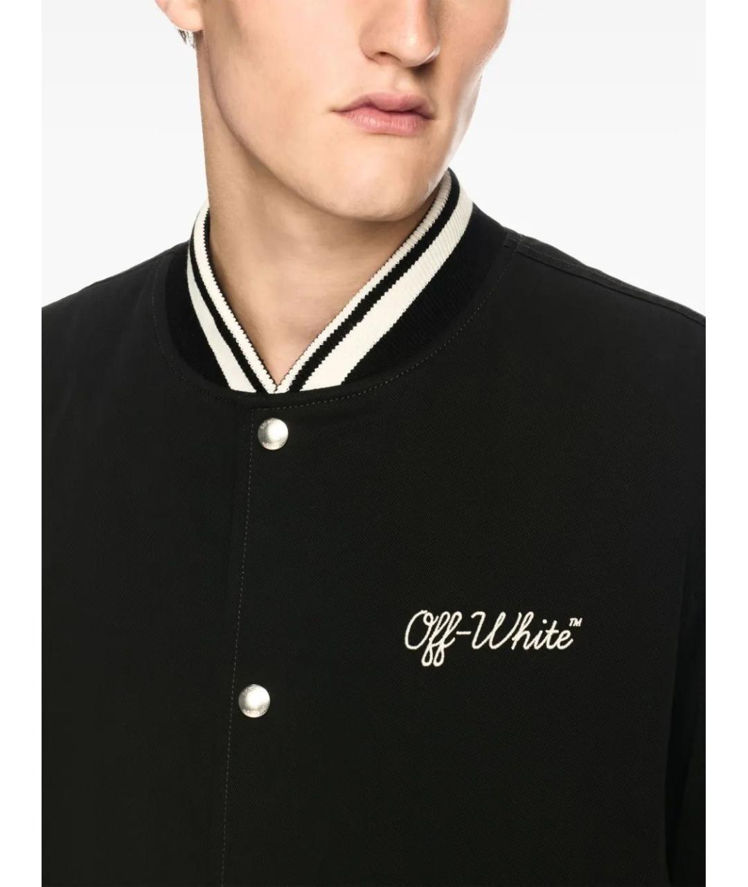 OFF-WHITE Черная хлопковая куртка, фото 5