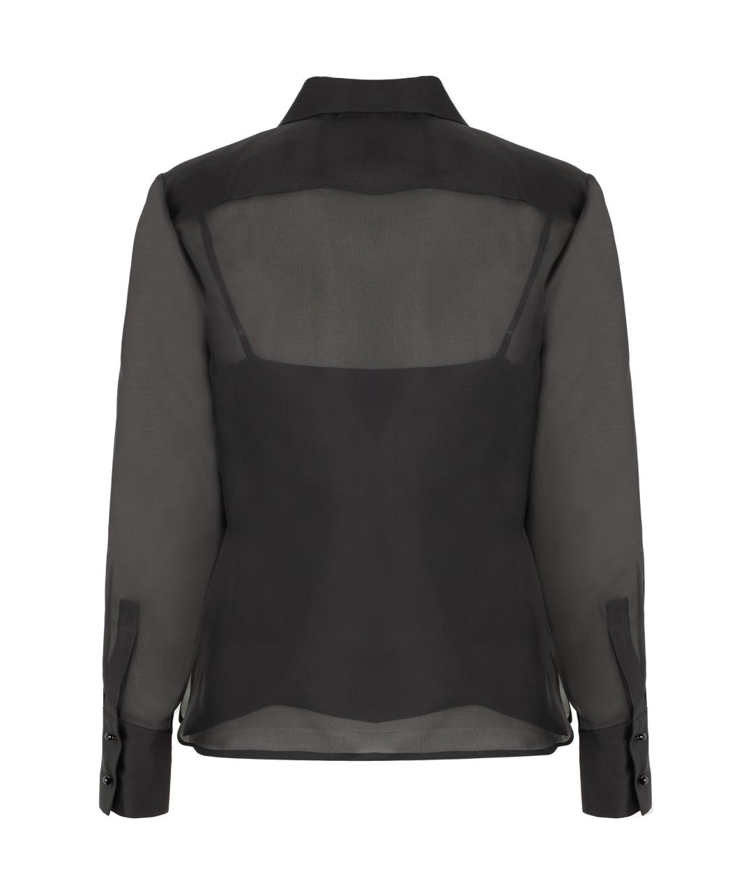 MAX MARA STUDIO Черная шелковая рубашка, фото 2