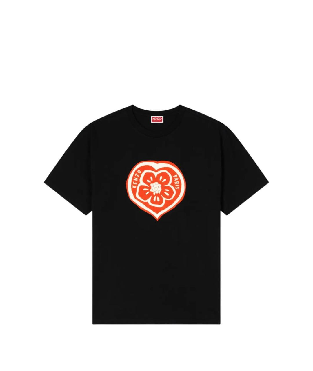 KENZO Черная хлопковая футболка, фото 1