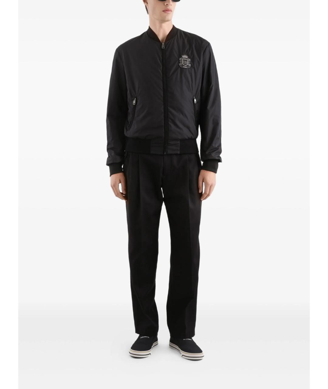 DOLCE&GABBANA Черная хлопковая футболка, фото 3