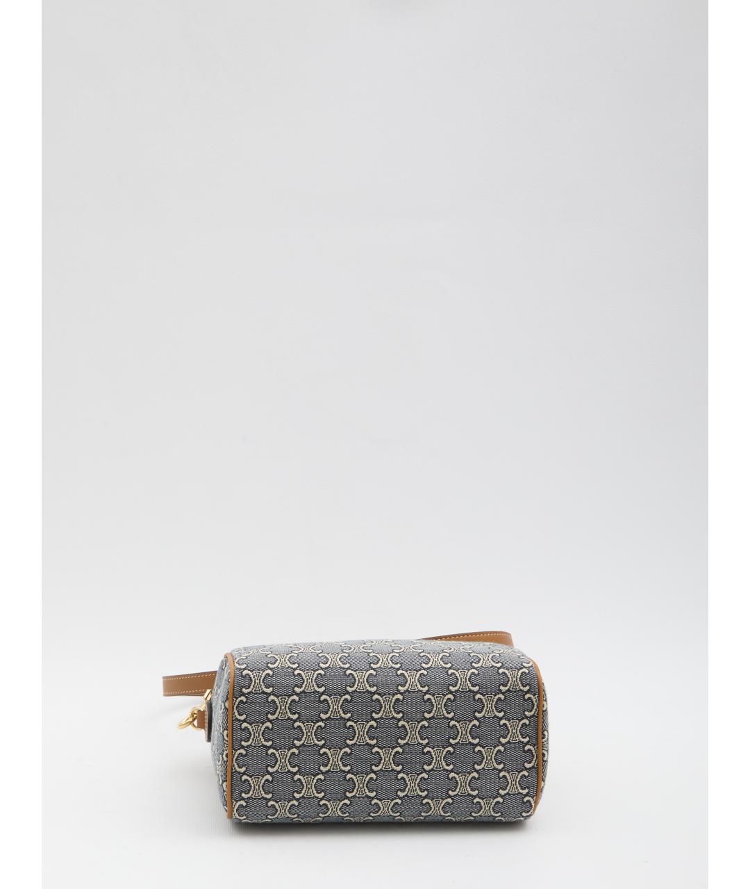 CELINE Синяя сумка с короткими ручками, фото 3