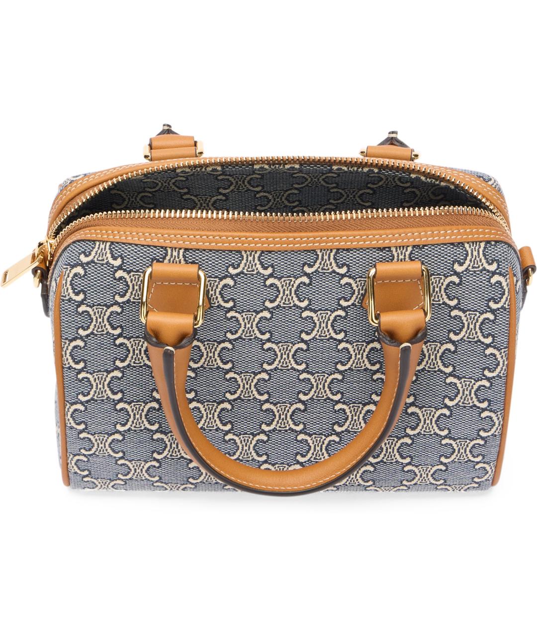 CELINE Синяя сумка с короткими ручками, фото 5