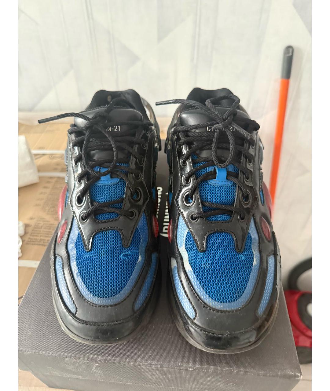 RAF SIMONS Синие низкие кроссовки / кеды, фото 2