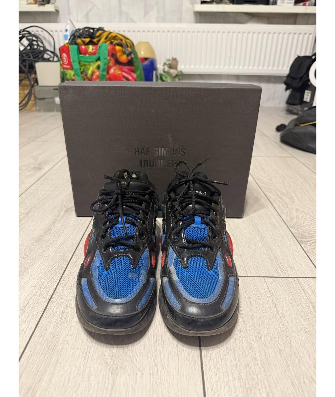 RAF SIMONS Синие низкие кроссовки / кеды, фото 2