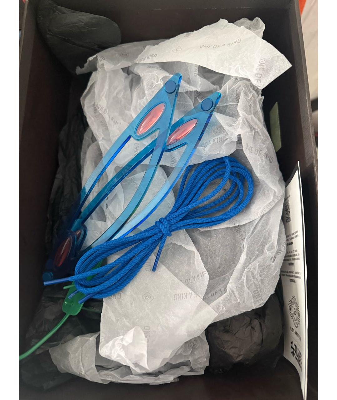 RAF SIMONS Синие низкие кроссовки / кеды, фото 5