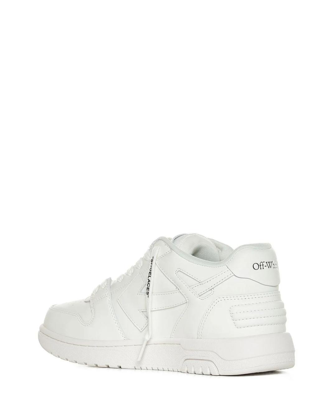 OFF-WHITE Белые кожаные кроссовки, фото 3