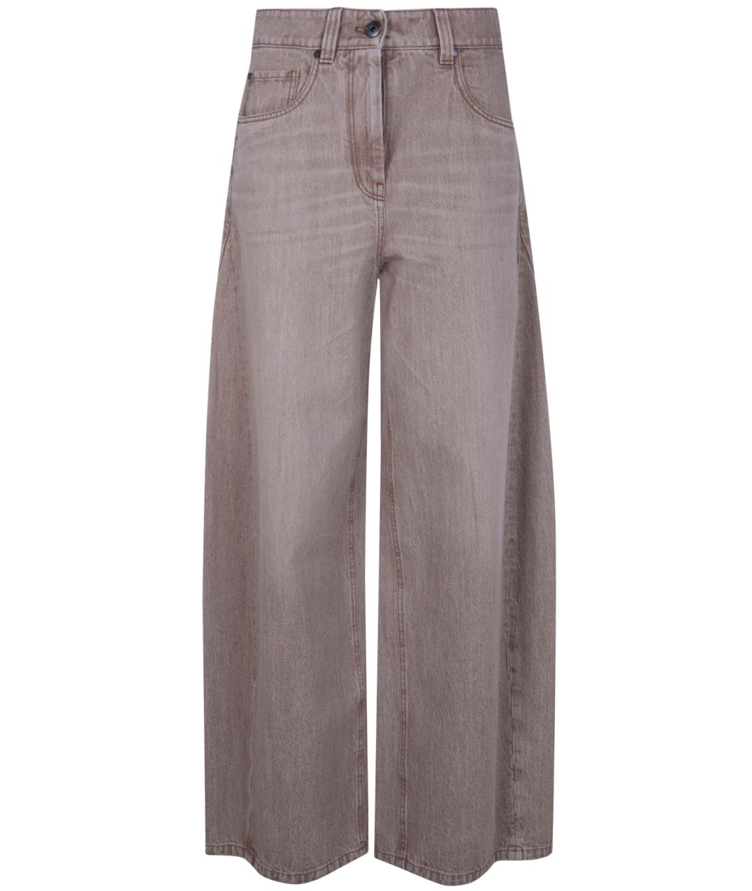 BRUNELLO CUCINELLI Бежевые прямые джинсы, фото 5