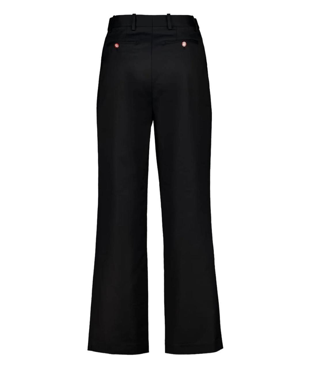 CASABLANCA Черные шерстяные повседневные брюки, фото 3