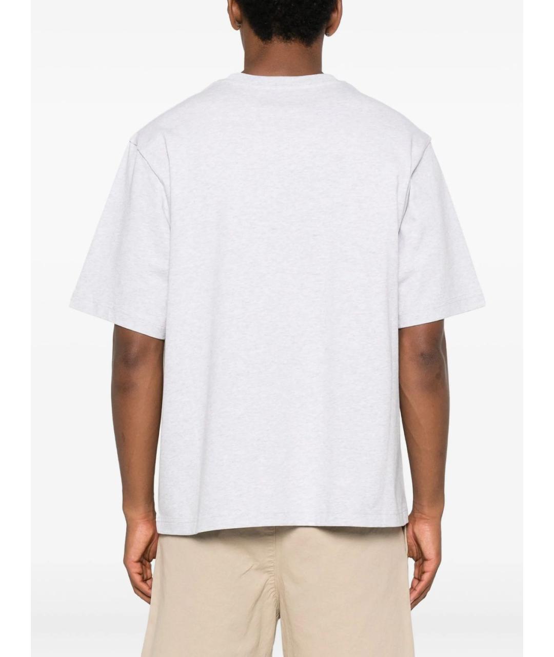 CASABLANCA Серая хлопковая футболка, фото 4