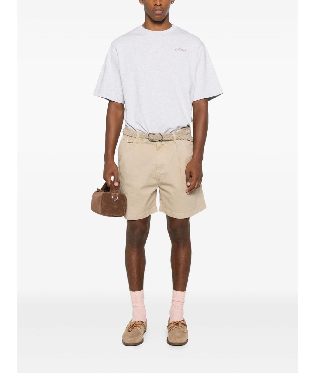 CASABLANCA Серая хлопковая футболка, фото 3