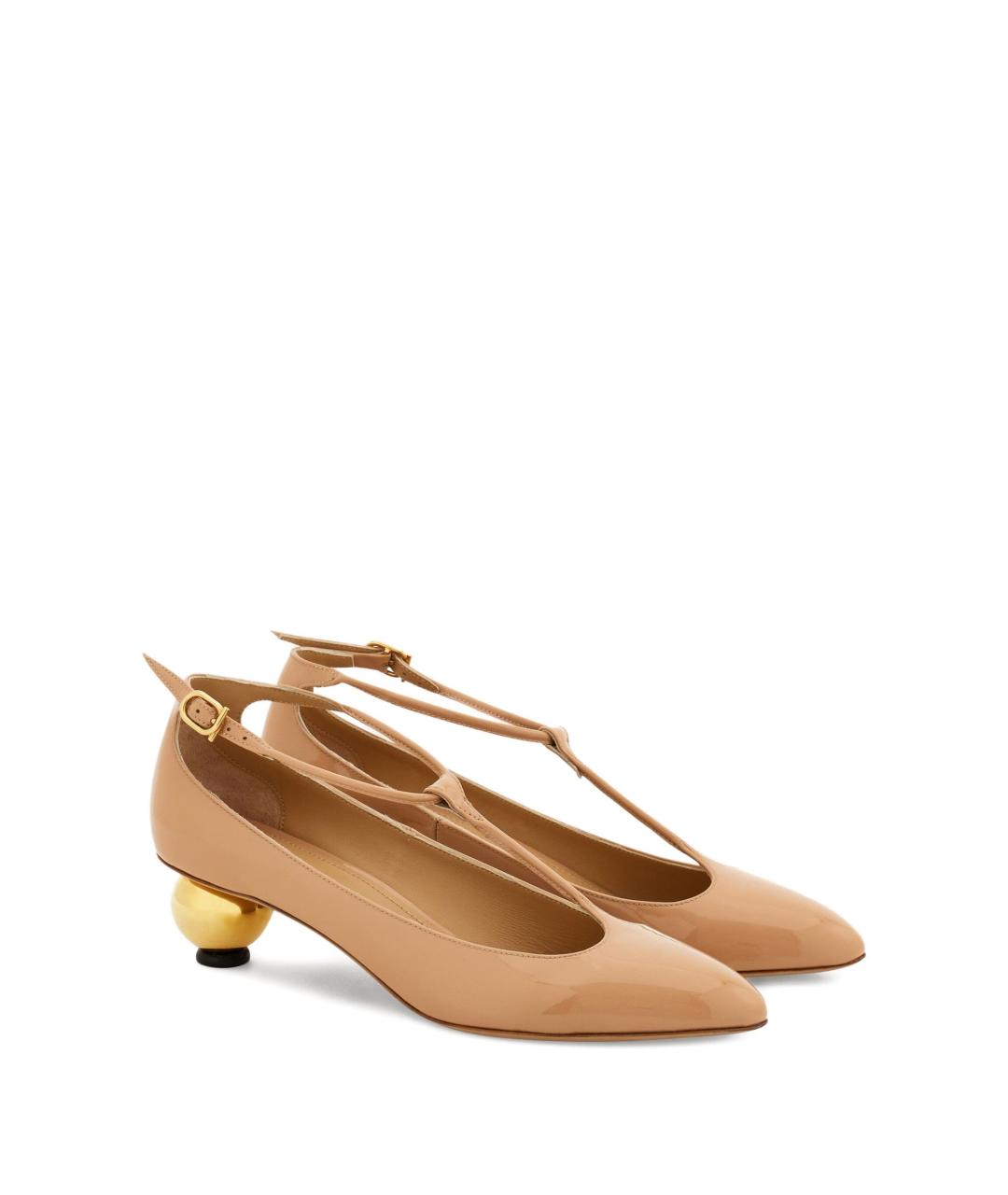 FERRAGAMO Бежевые кожаные туфли, фото 3
