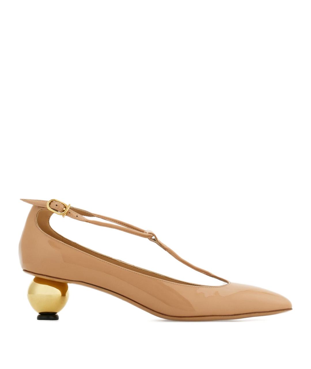 FERRAGAMO Бежевые кожаные туфли, фото 1
