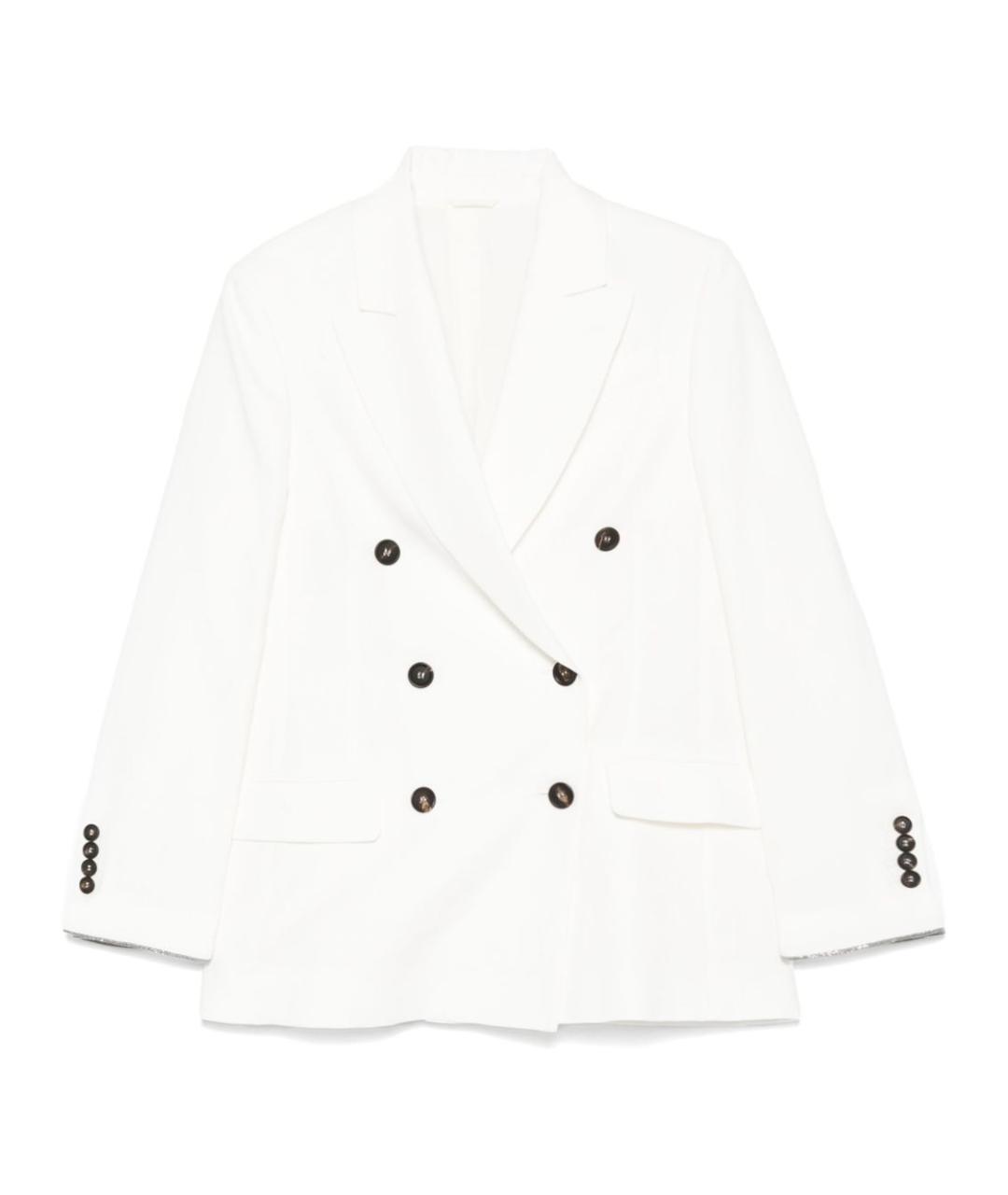 BRUNELLO CUCINELLI Белый вискозный жакет/пиджак, фото 1