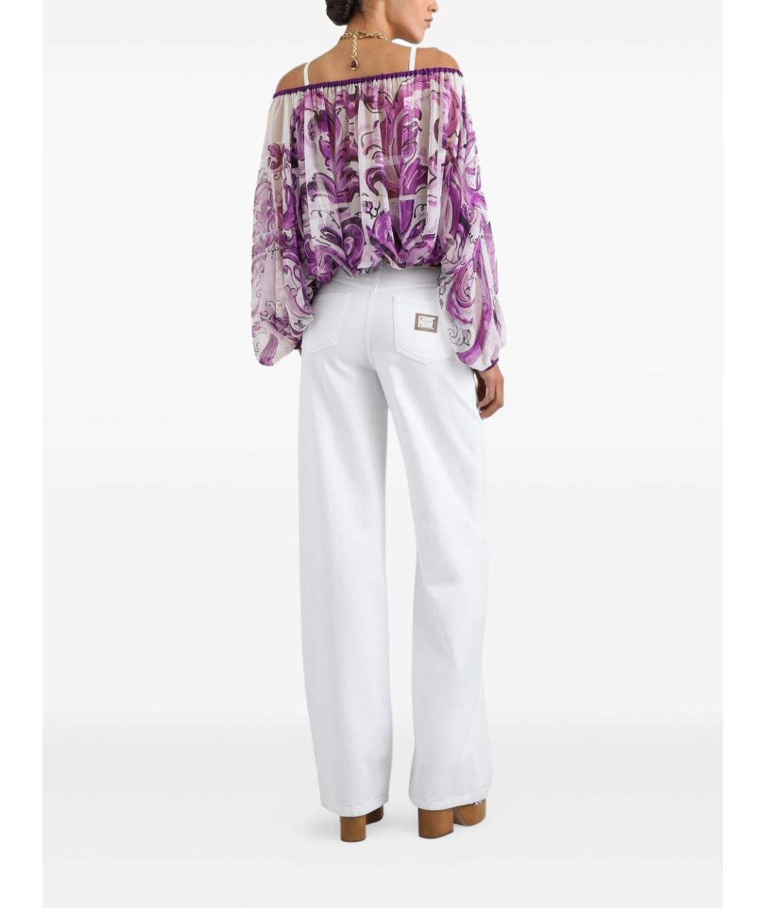 DOLCE&GABBANA Мульти шелковая блузы, фото 2